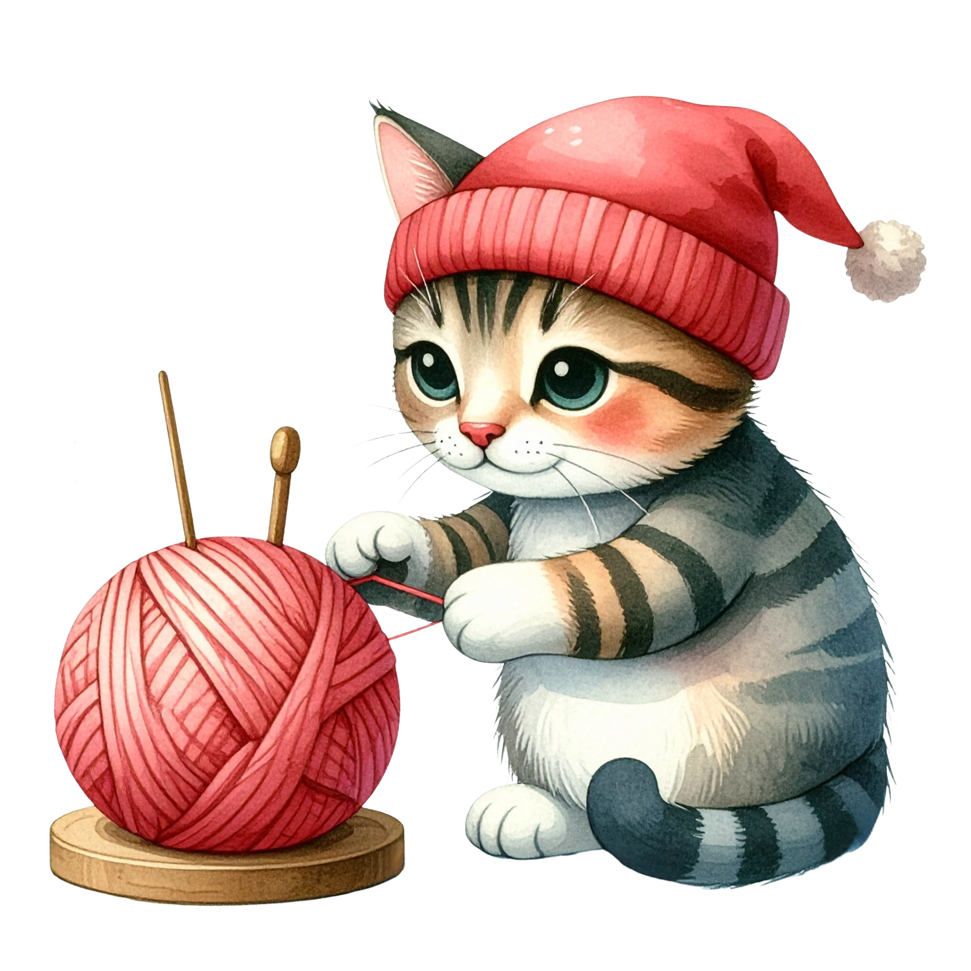 Cozy Kitten Clipart Bundle PNG 11
