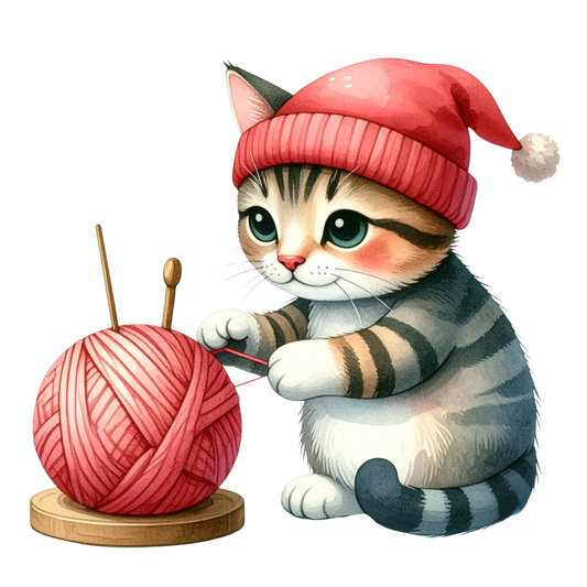 Cozy Kitten Clipart Bundle PNG 11