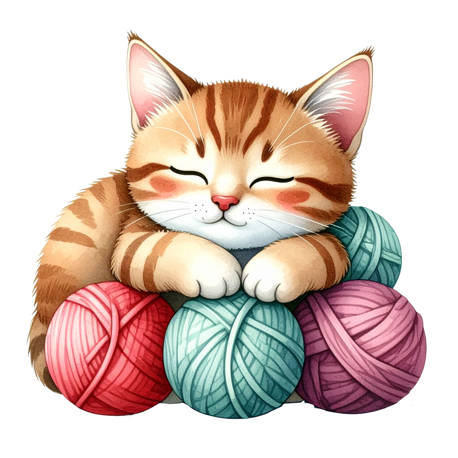 Cozy Kitten Clipart Bundle PNG 12