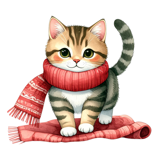 Cozy Kitten Clipart Bundle PNG 13
