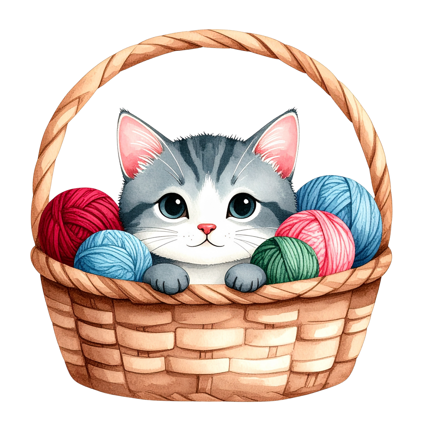 Cozy Kitten Clipart Bundle PNG 14