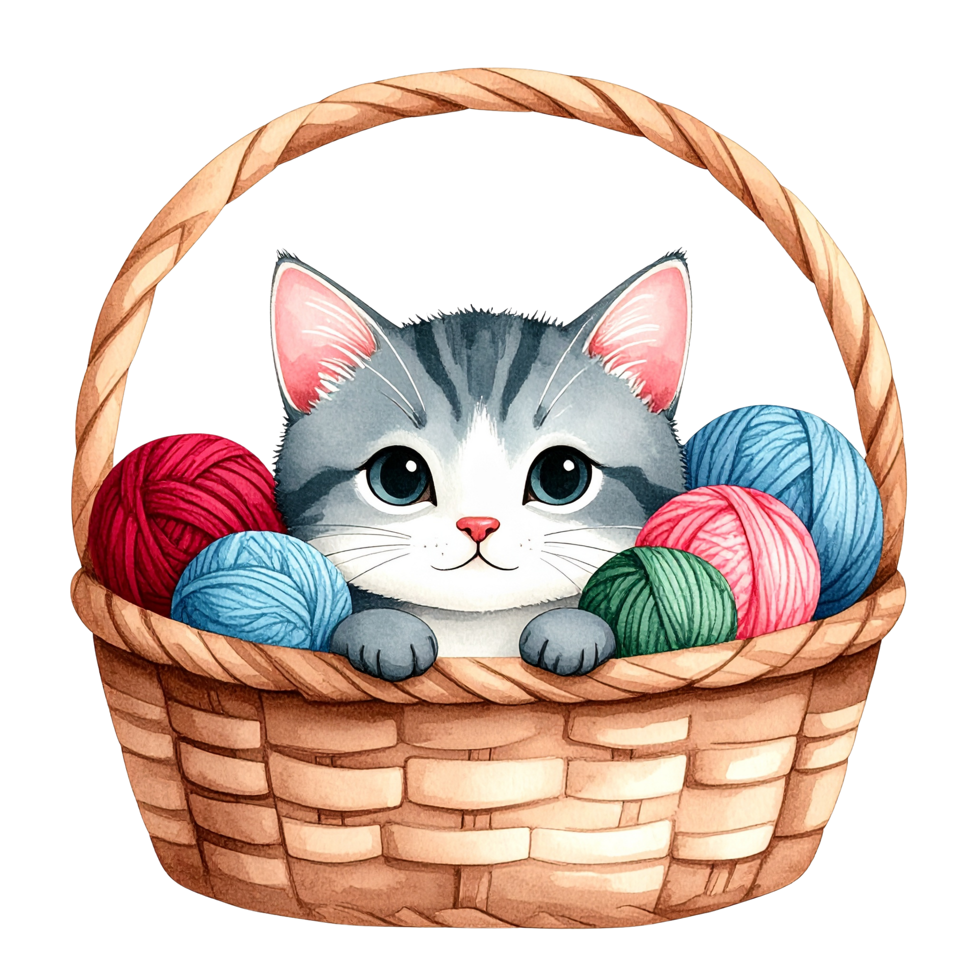 Cozy Kitten Clipart Bundle PNG 14