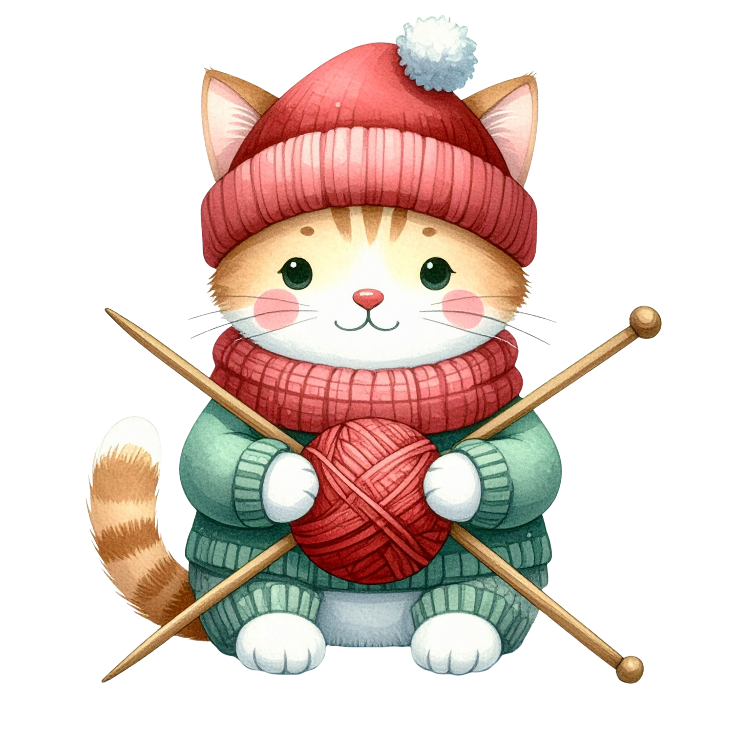 Cozy Kitten Clipart Bundle PNG 16