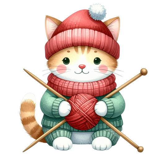 Cozy Kitten Clipart Bundle PNG 16