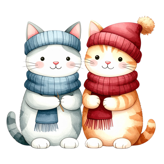 Cozy Kitten Clipart Bundle PNG 17