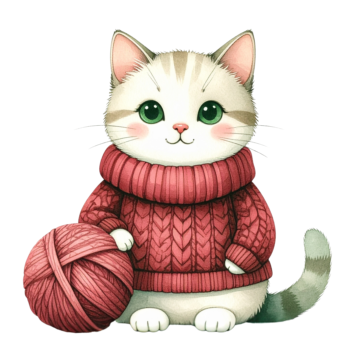 Cozy Kitten Clipart Bundle PNG 19