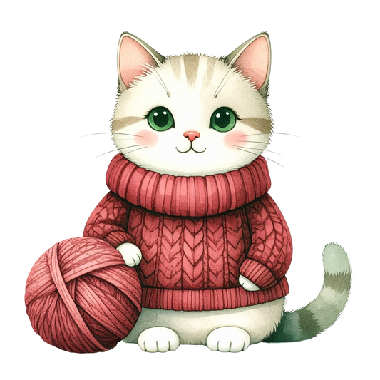 Cozy Kitten Clipart Bundle PNG 19