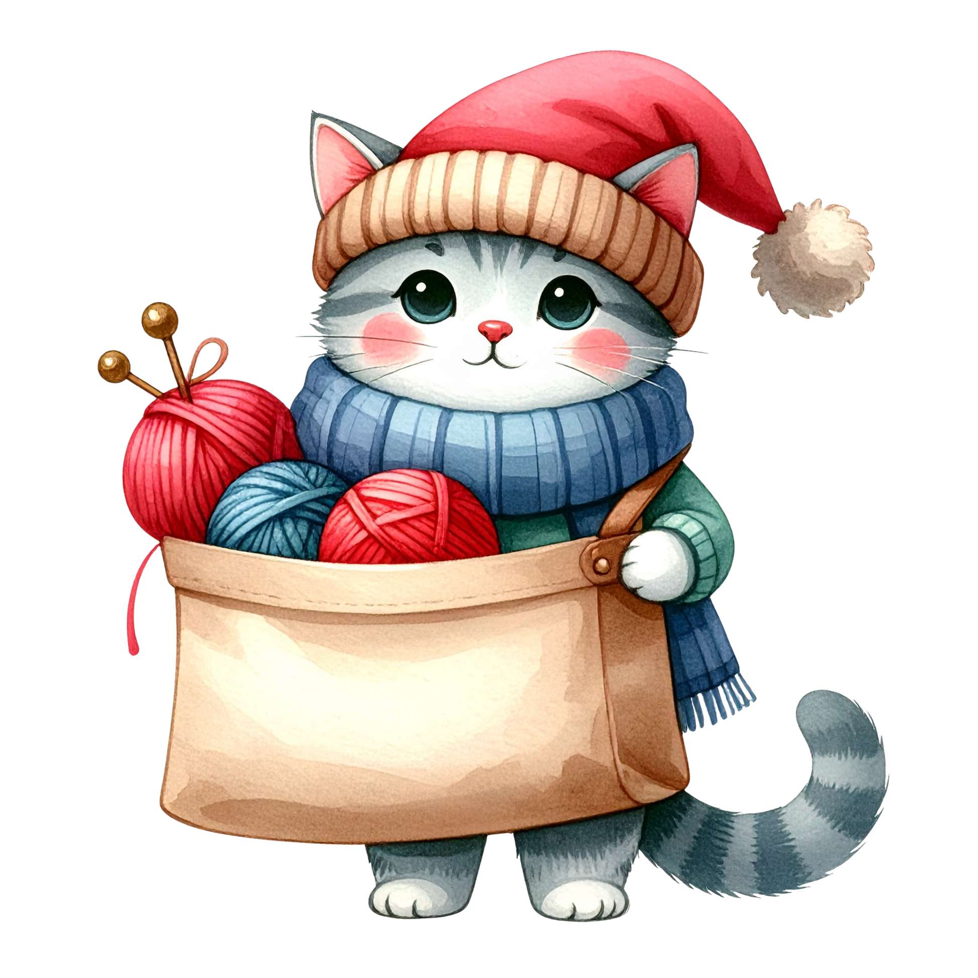 Cozy Kitten Clipart Bundle PNG 20