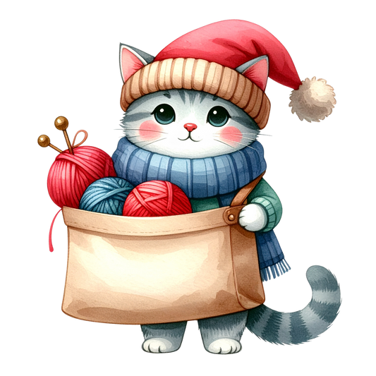 Cozy Kitten Clipart Bundle PNG 20