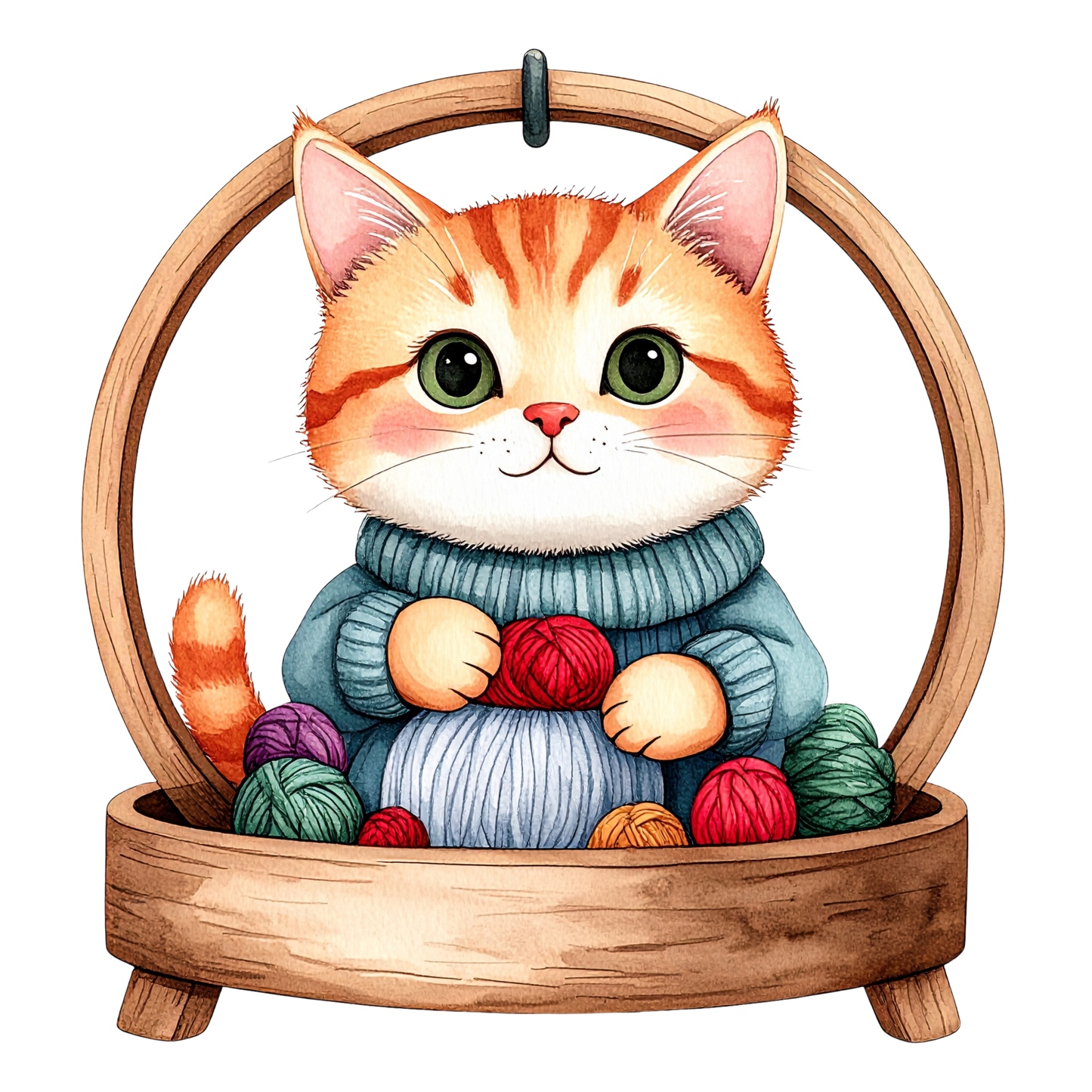 Cozy Kitten Clipart Bundle PNG 21