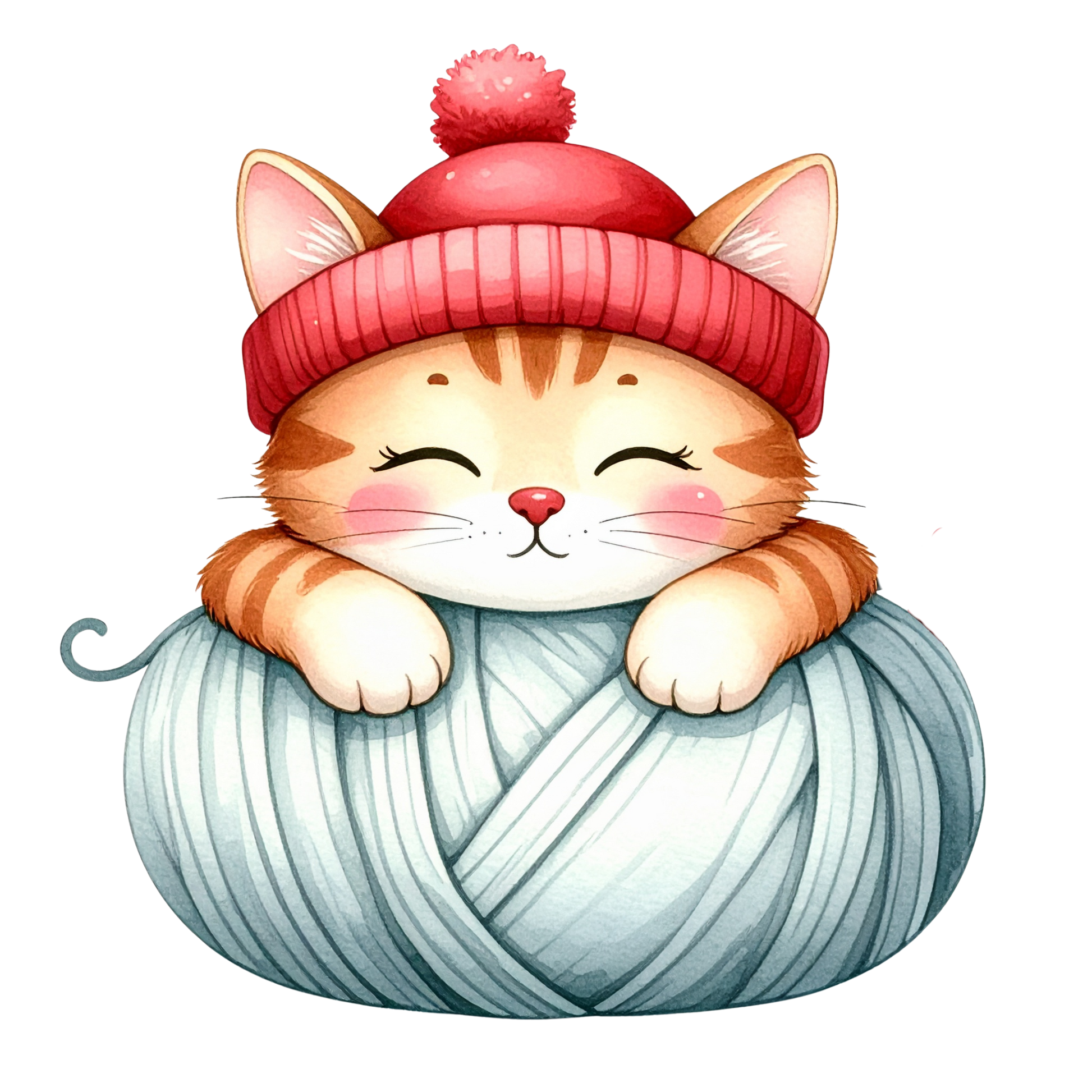 Cozy Kitten Clipart Bundle PNG 22