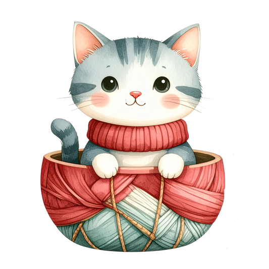Cozy Kitten Clipart Bundle PNG 23