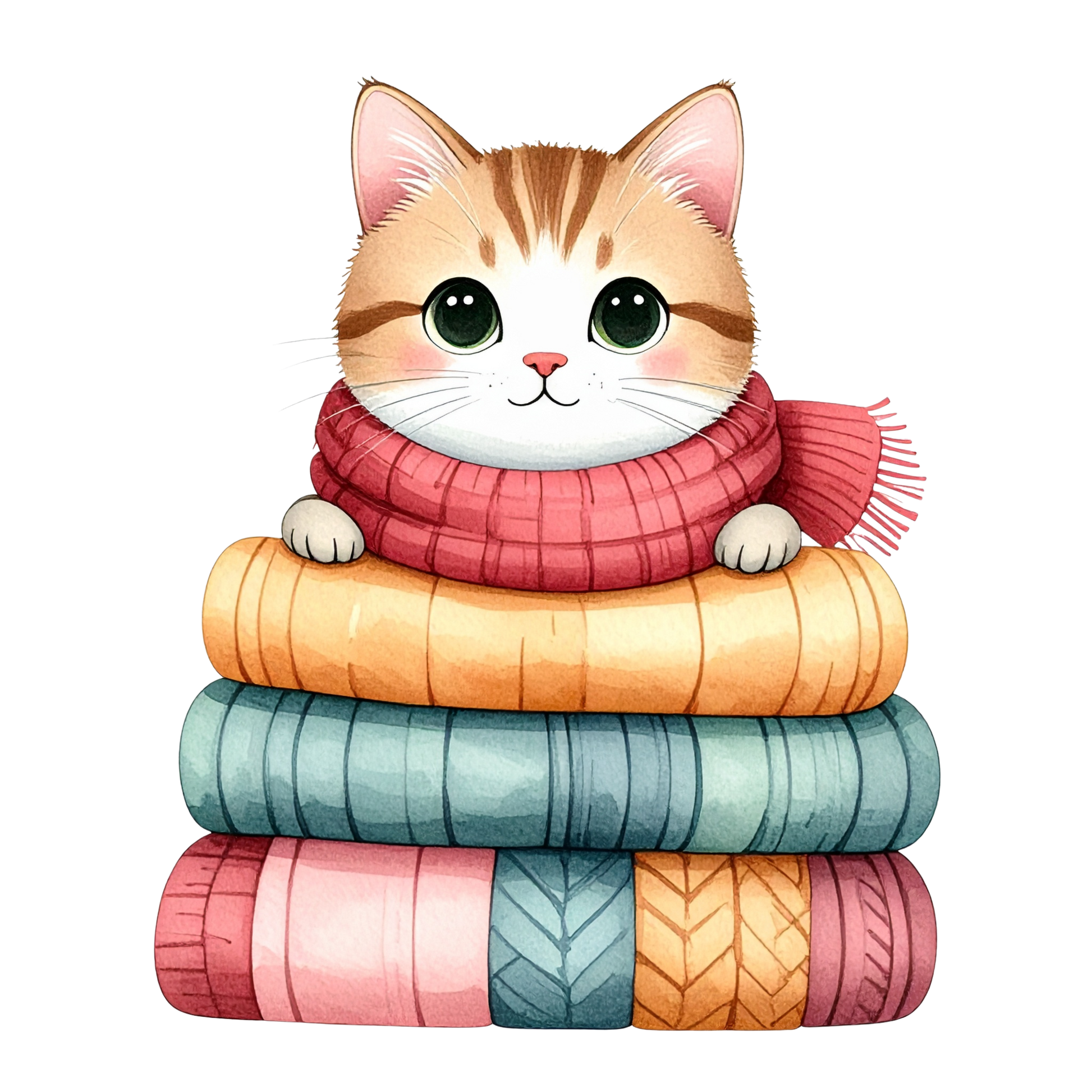 Cozy Kitten Clipart Bundle PNG 25