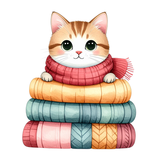 Cozy Kitten Clipart Bundle PNG 25