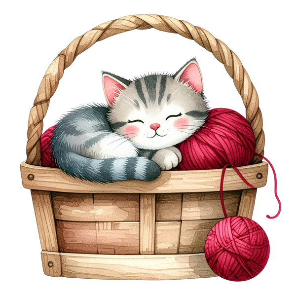 Cozy Kitten Clipart Bundle PNG 4
