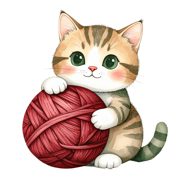 Cozy Kitten Clipart Bundle PNG 5