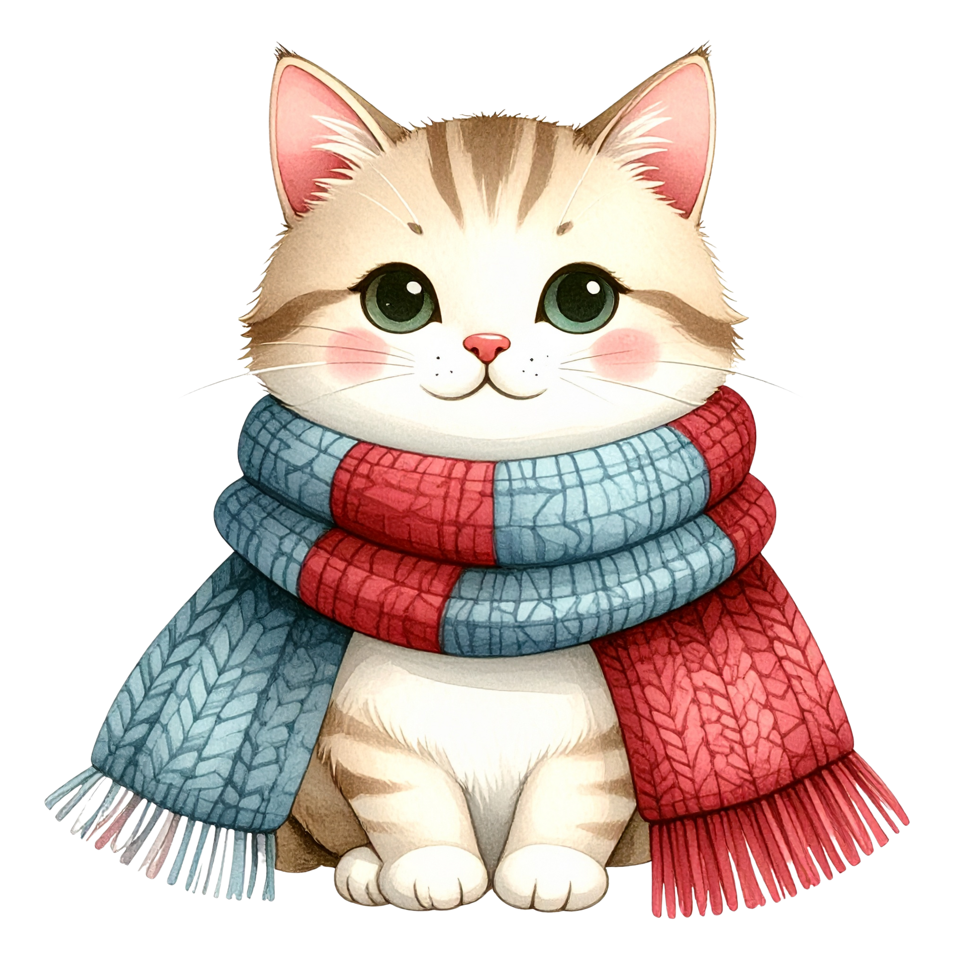 Cozy Kitten Clipart Bundle PNG 8