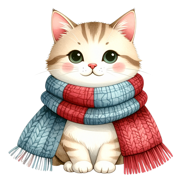 Cozy Kitten Clipart Bundle PNG 8
