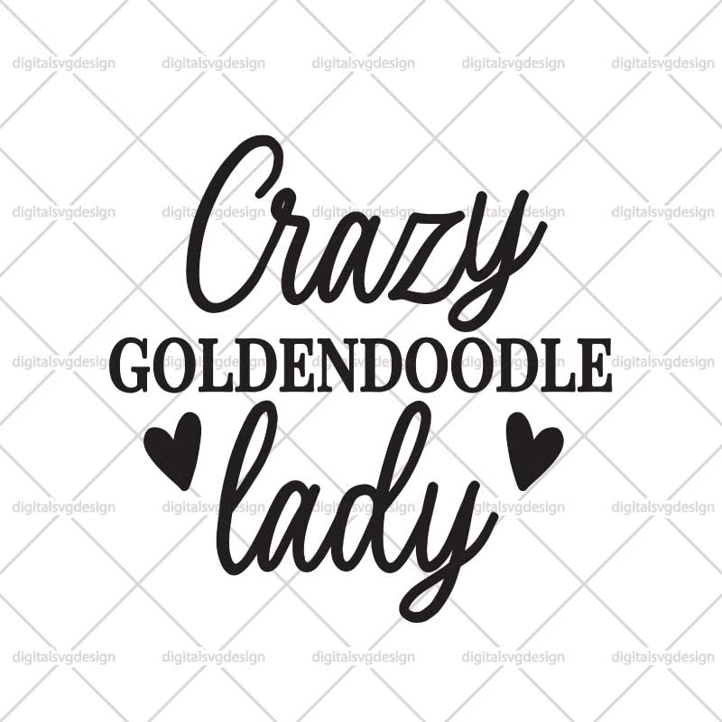 Crazy Goldendoodle Lady SVG