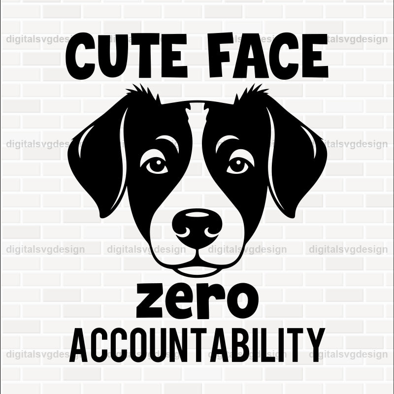 Cute Face Zero Accountability SVG