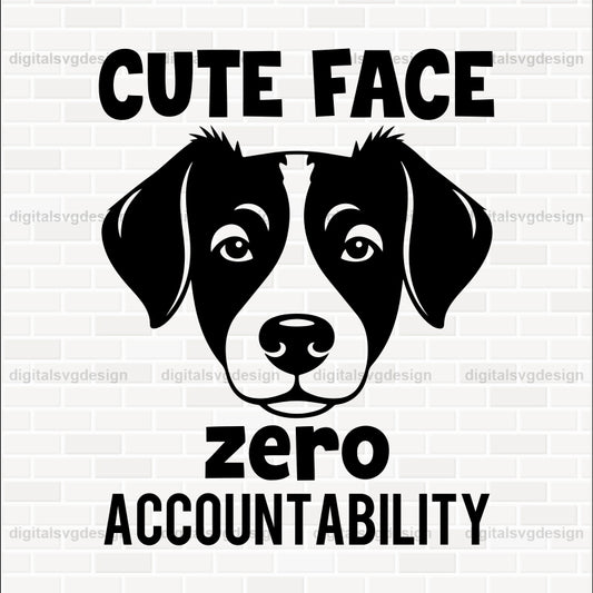 Cute Face Zero Accountability SVG