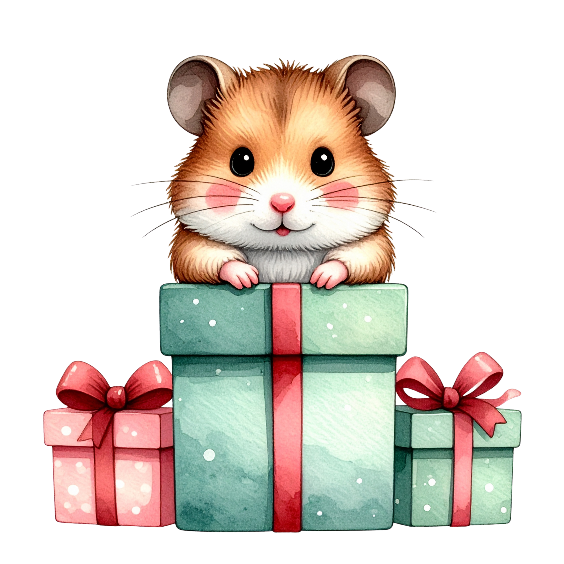 Cute Hamster Birthday Clipart PNG 10