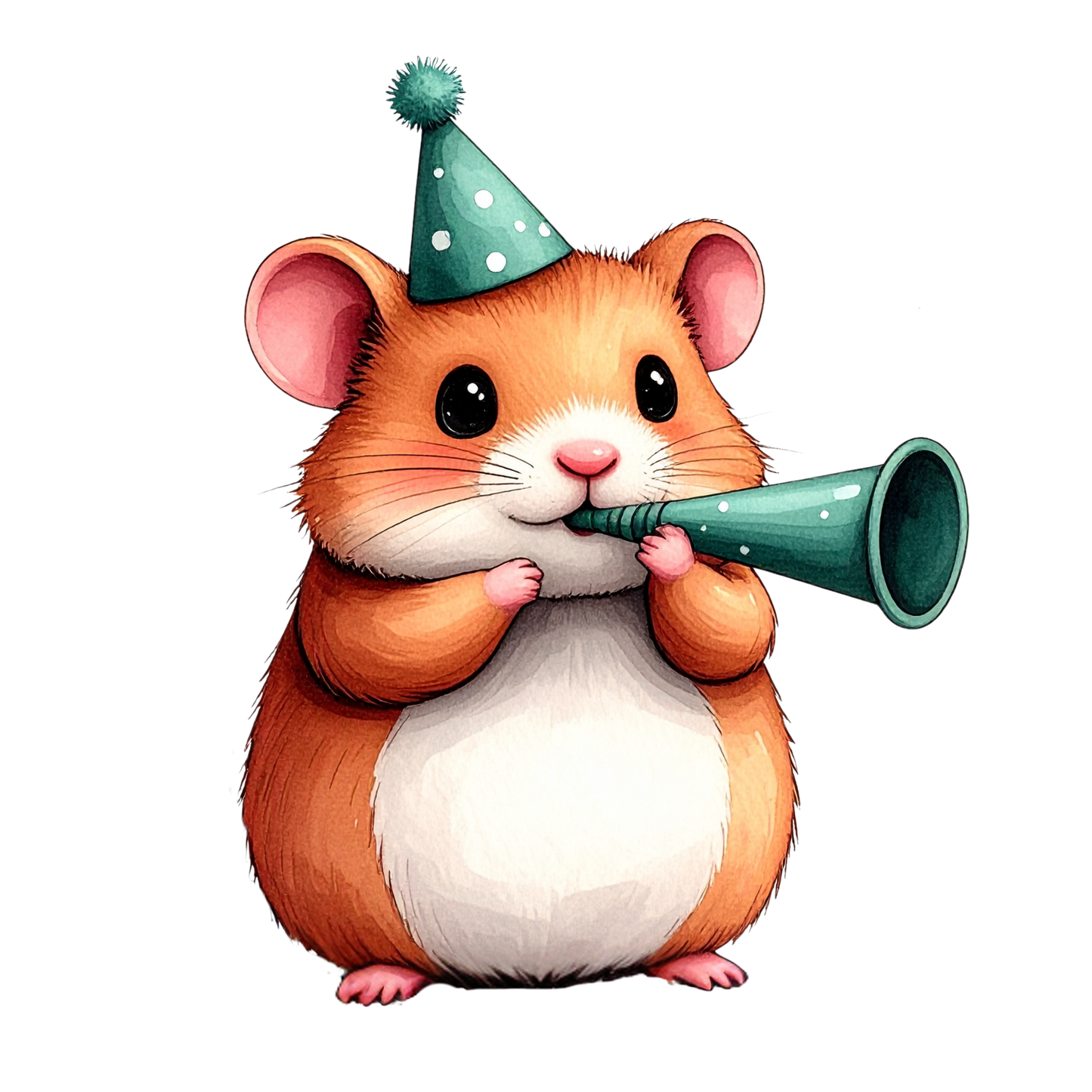 Cute Hamster Birthday Clipart PNG 12