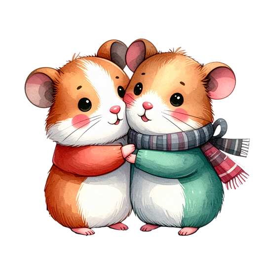 Cute Hamster Birthday Clipart PNG 14