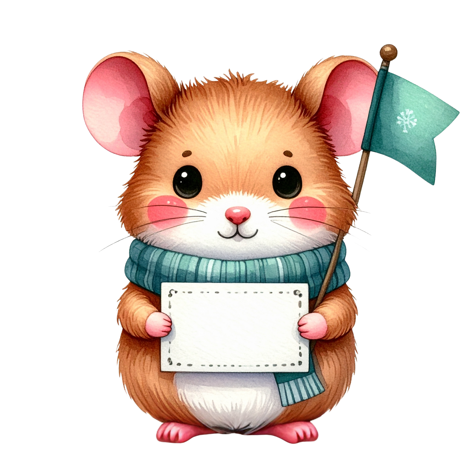 Cute Hamster Birthday Clipart PNG 15