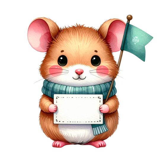 Cute Hamster Birthday Clipart PNG 15