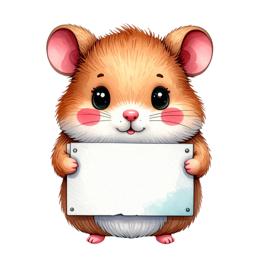 Cute Hamster Birthday Clipart PNG 16