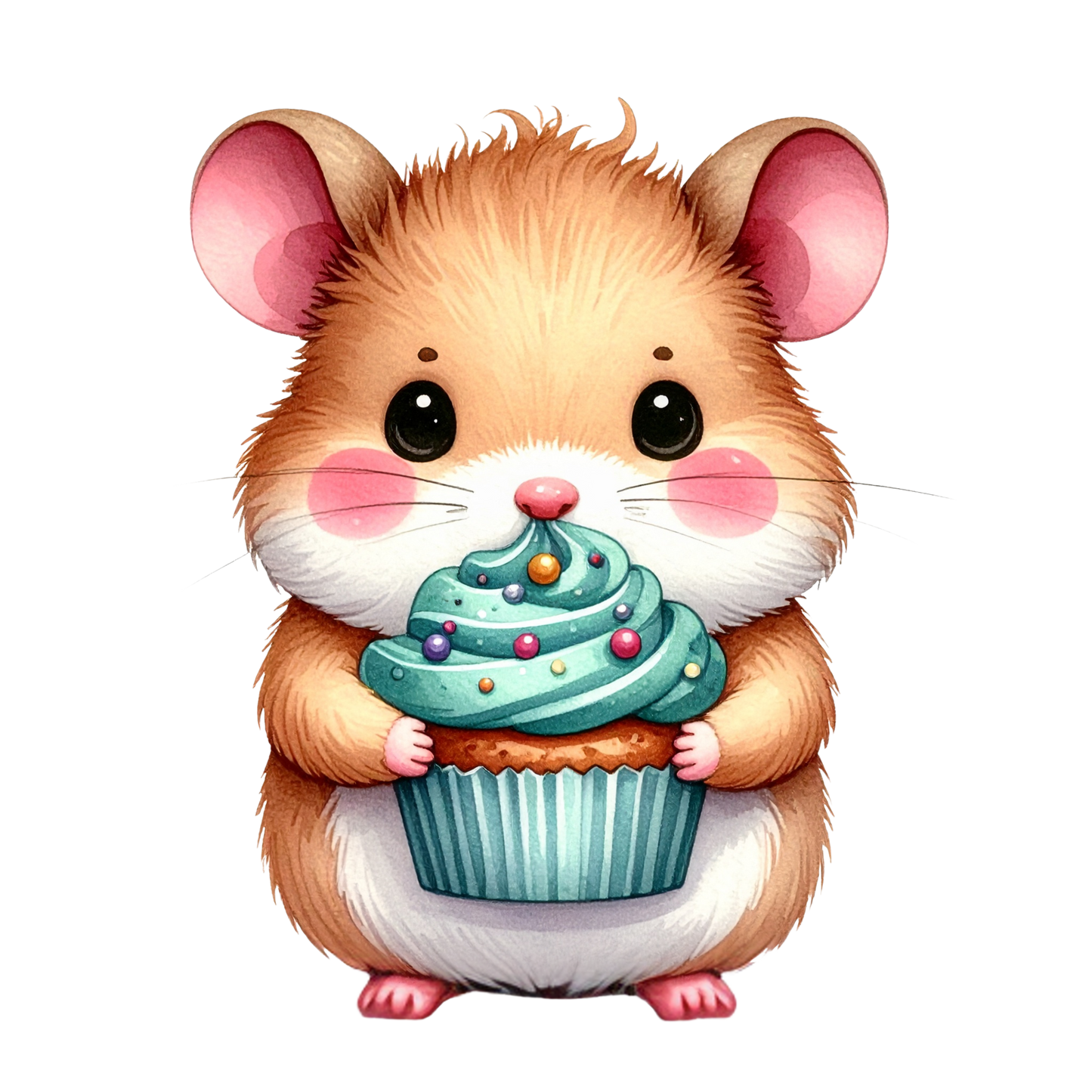 Cute Hamster Birthday Clipart PNG 18