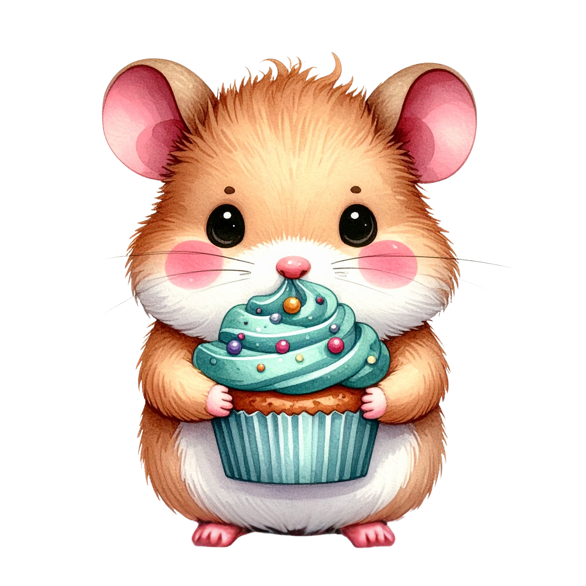 Cute Hamster Birthday Clipart PNG 18