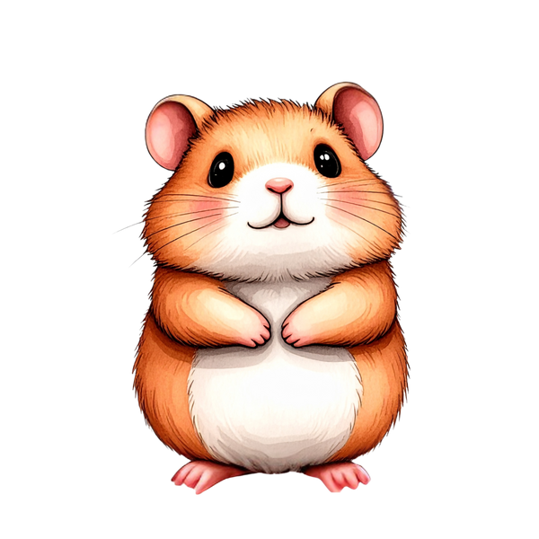 Cute Hamster Birthday Clipart PNG 2