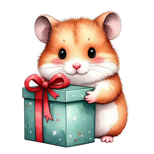 Cute Hamster Birthday Clipart PNG 4