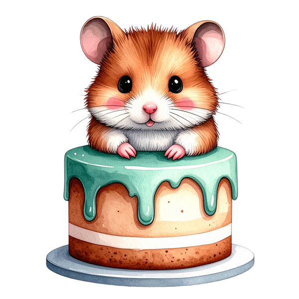 Cute Hamster Birthday Clipart PNG 5