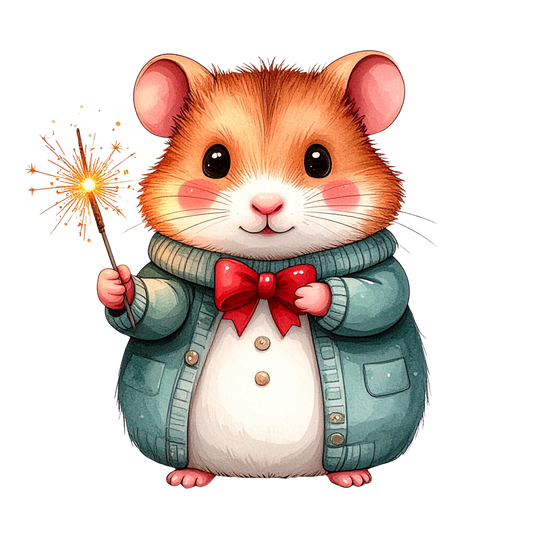 Cute Hamster Birthday Clipart PNG 6