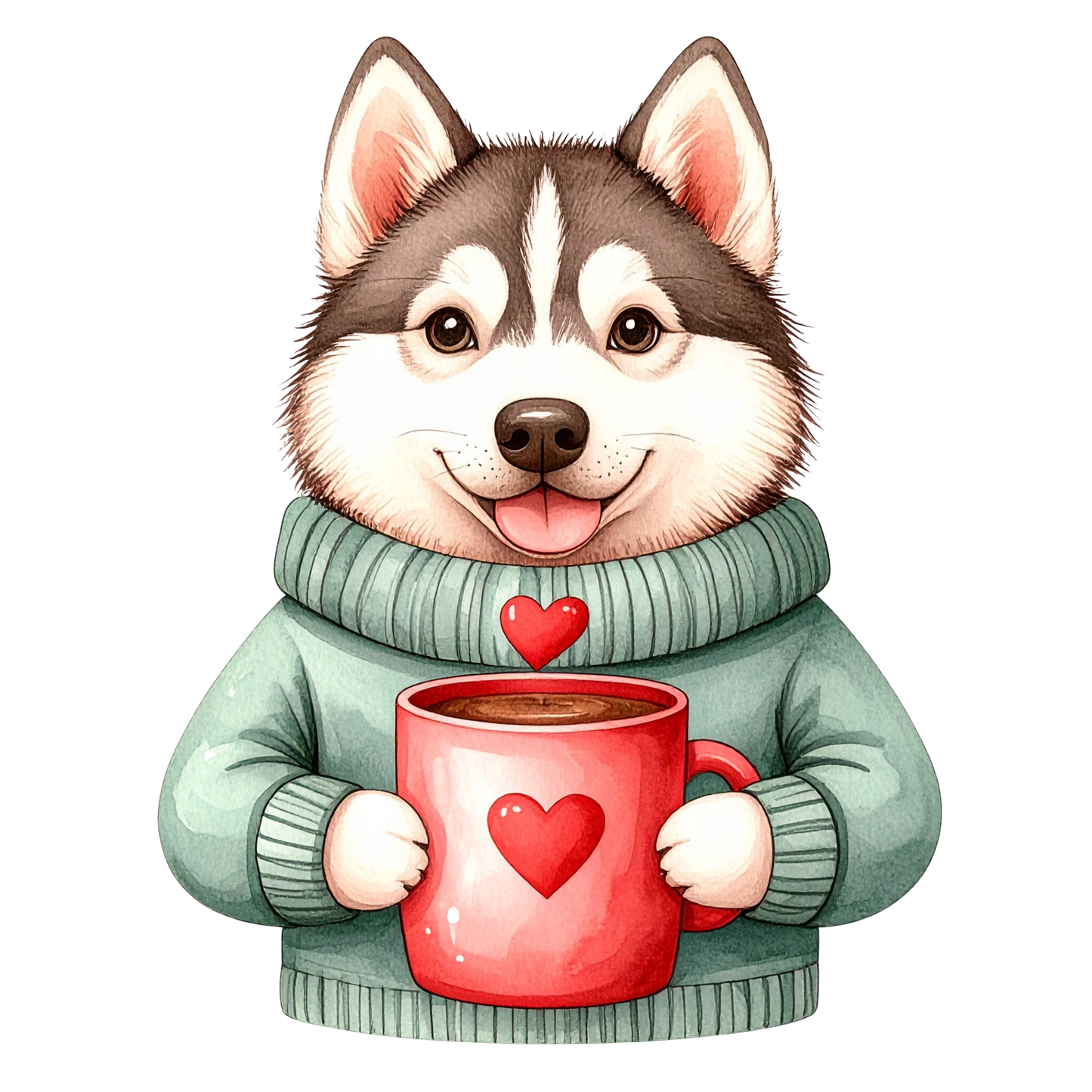 Cute Puppy in Sweater PNG 11