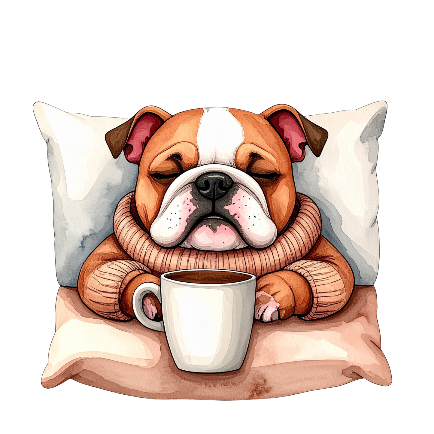 Cute Puppy in Sweater PNG 12