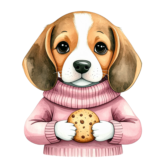 Cute Puppy in Sweater PNG 14