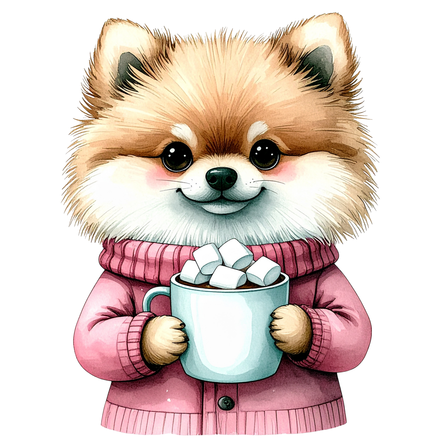 Cute Puppy in Sweater PNG 15