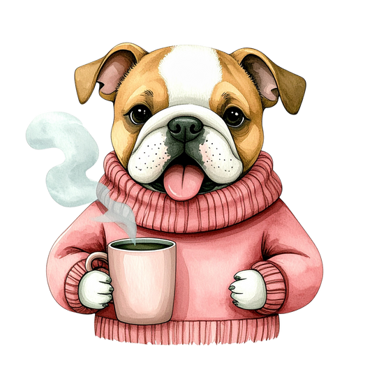Cute Puppy in Sweater PNG 18