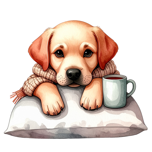 Cute Puppy in Sweater PNG 20