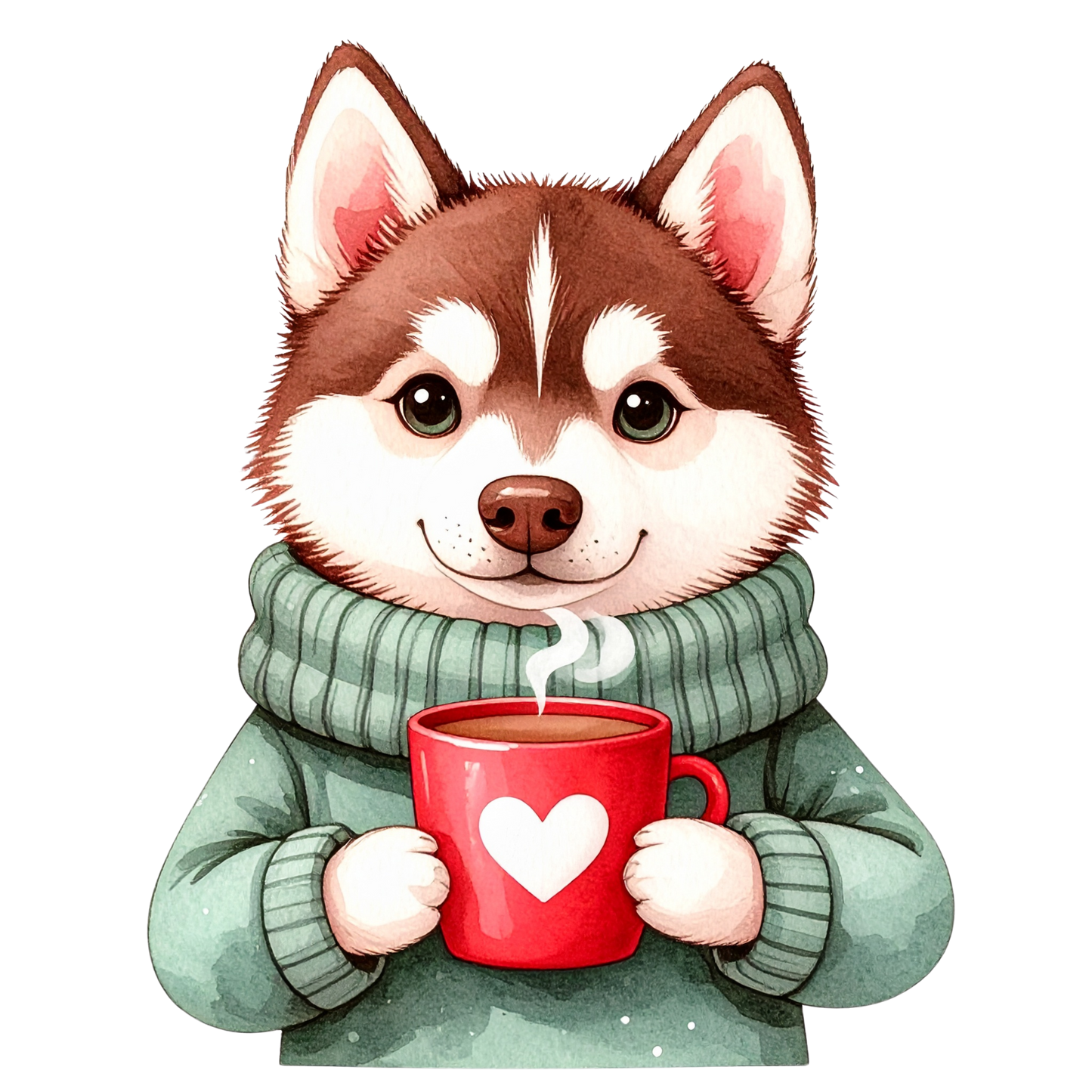 Cute Puppy in Sweater PNG 21