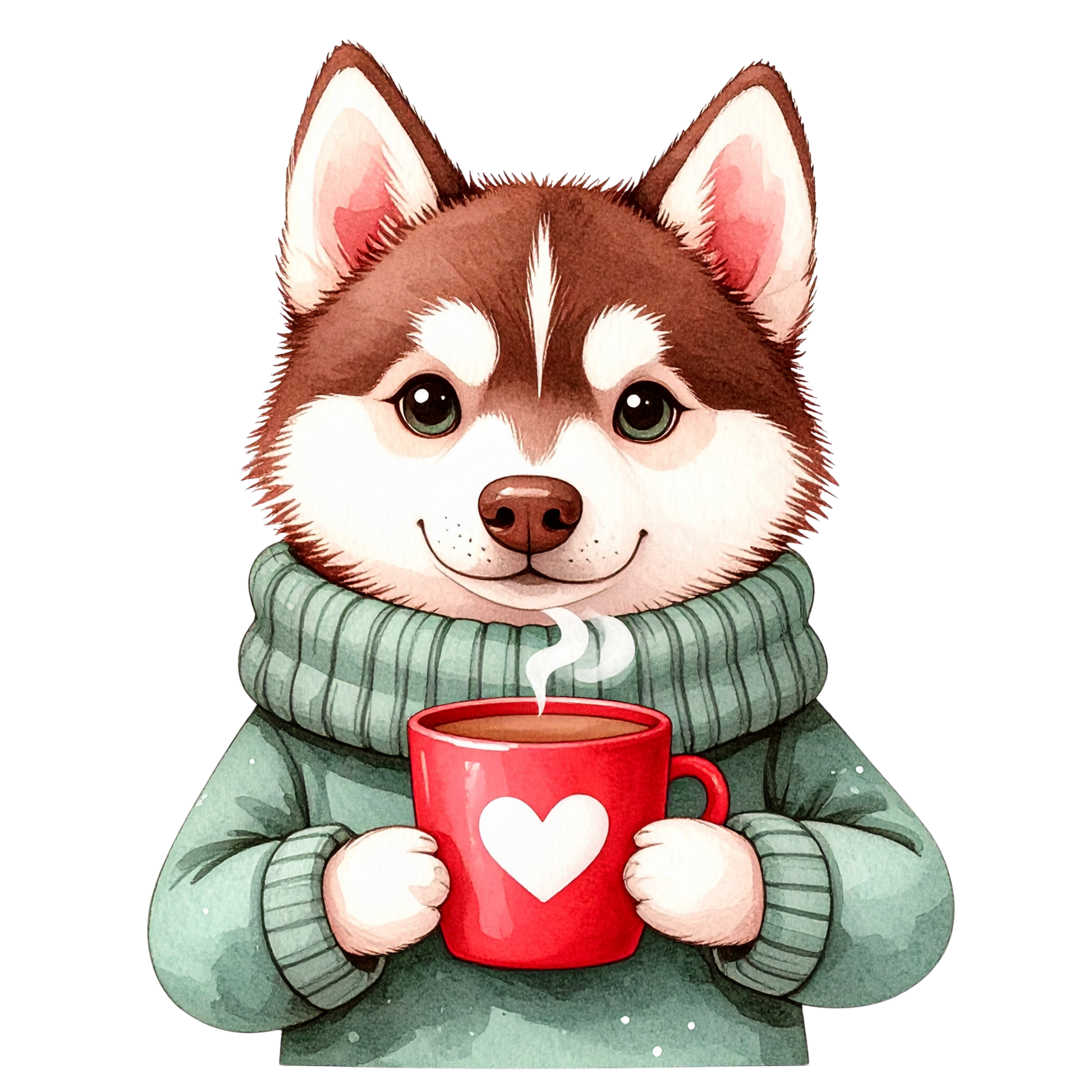 Cute Puppy in Sweater PNG 21