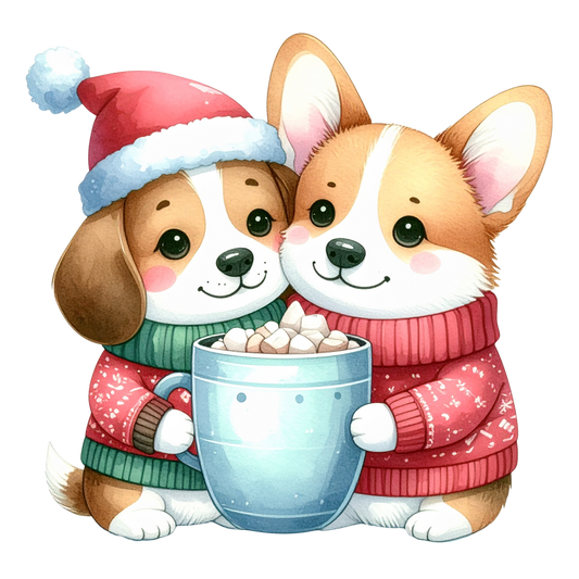 Cute Puppy in Sweater PNG 23