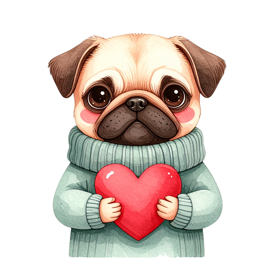 Cute Puppy in Sweater PNG 25