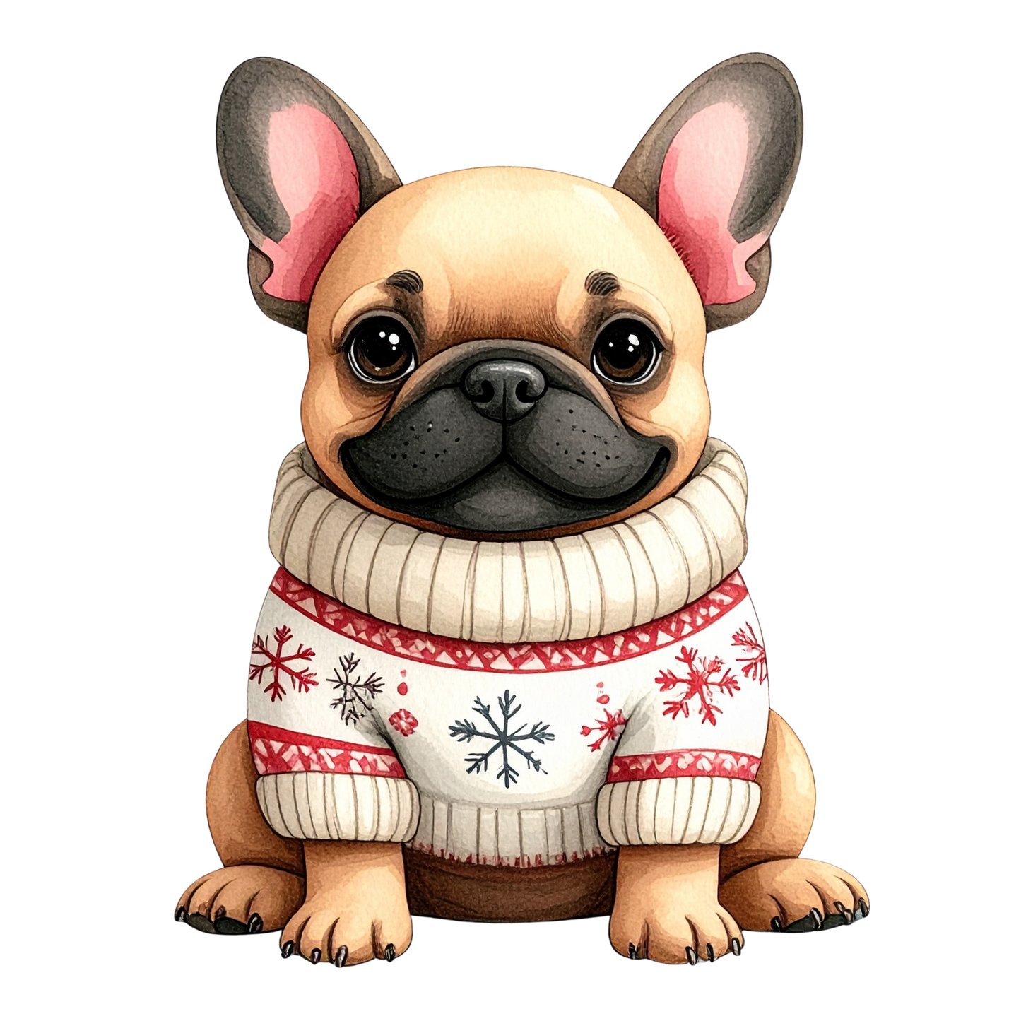 Cute Puppy in Sweater PNG 4