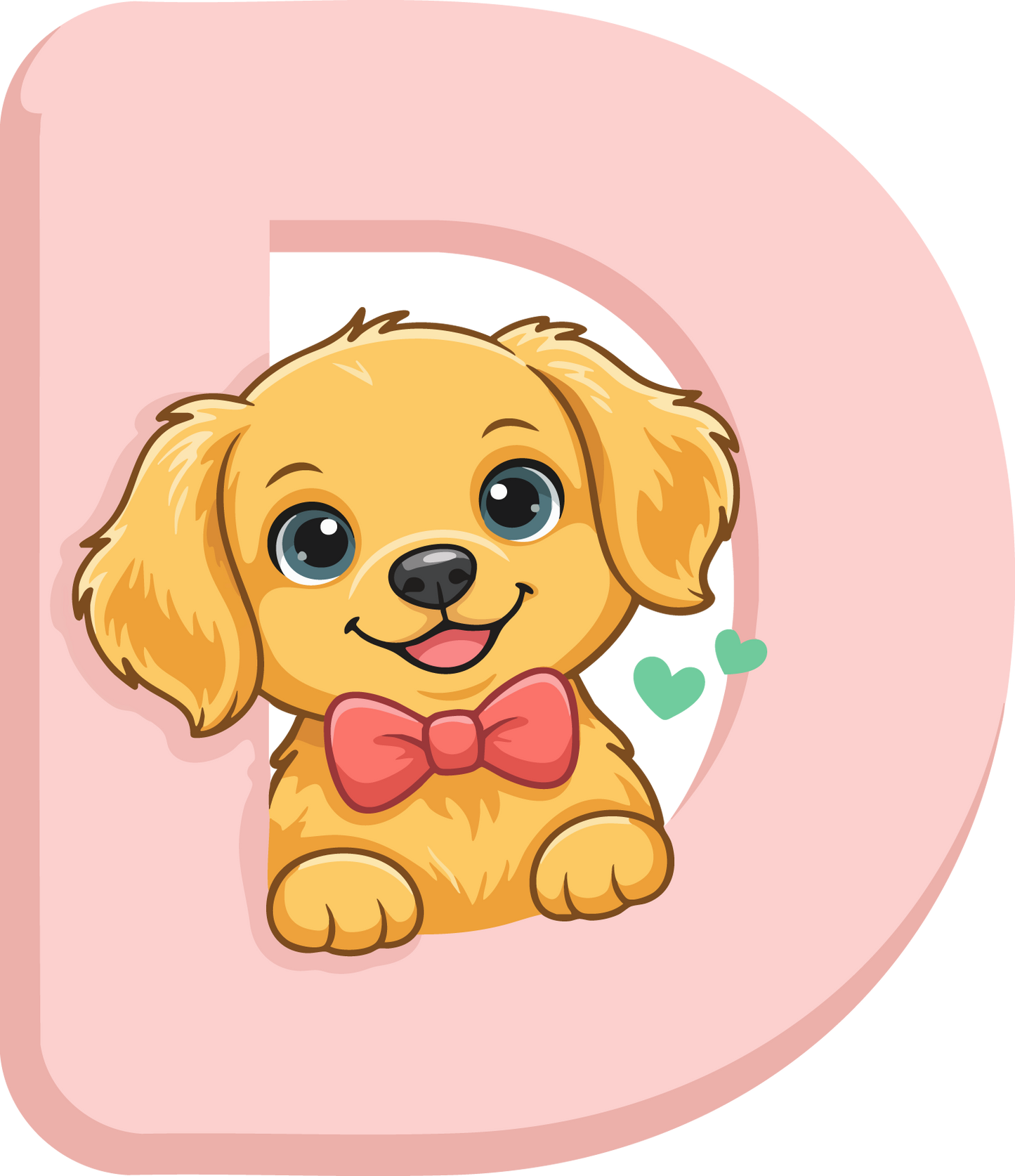 D Dog Theme Clip Art Alphabet PNG