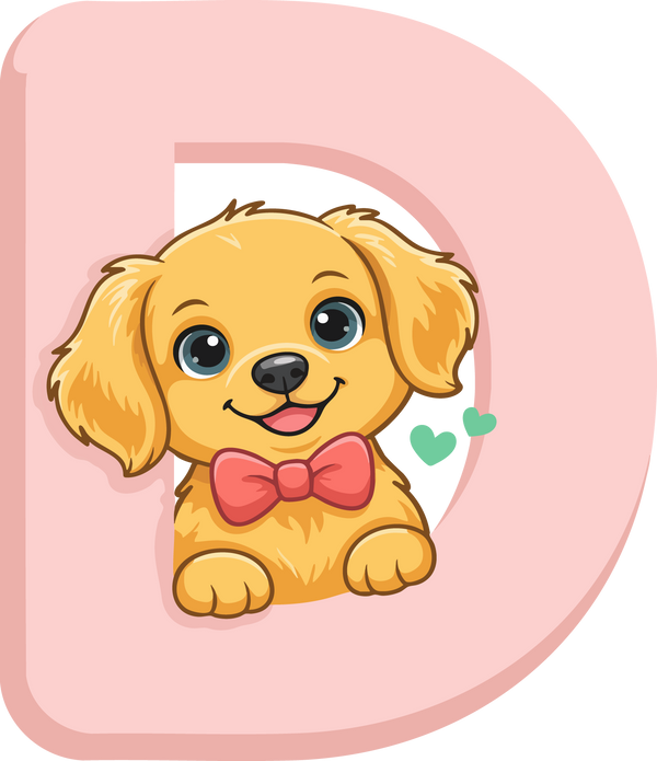 D Dog Theme Clip Art Alphabet PNG